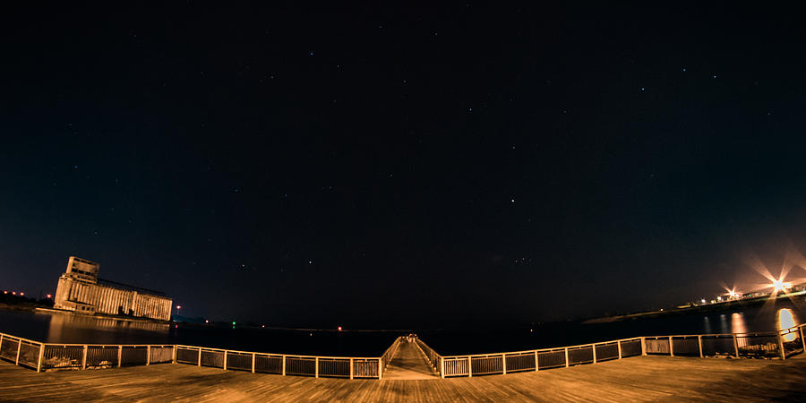 Gallagher pier Nightscape Photograph by Chris Bordeleau