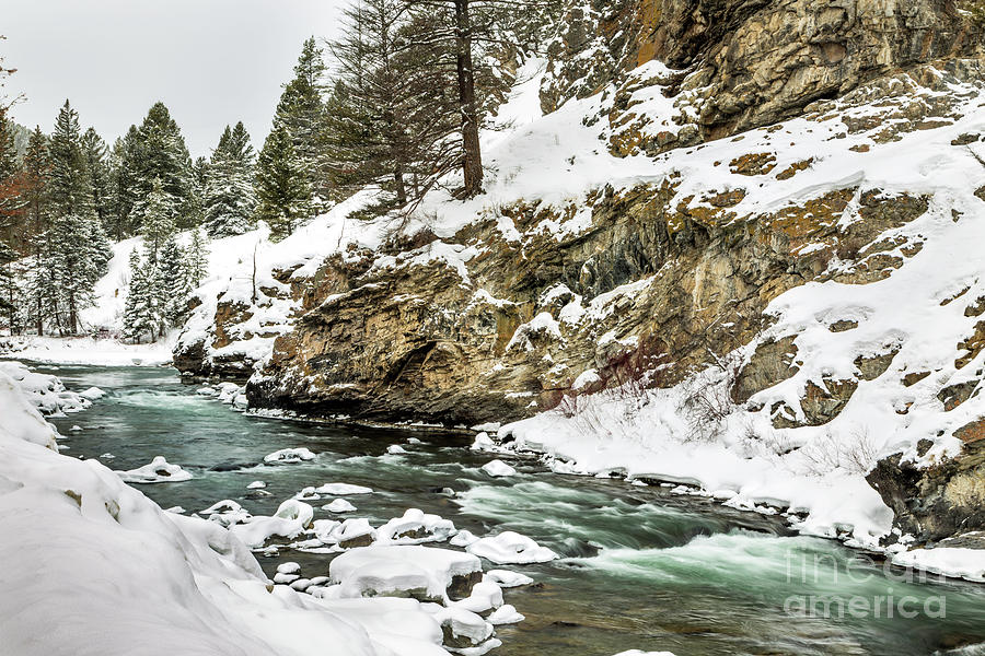 Gallatin River Winter Photograph