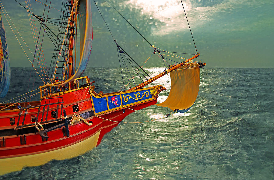 Galleon On The High Seas Photograph by Rich Walter