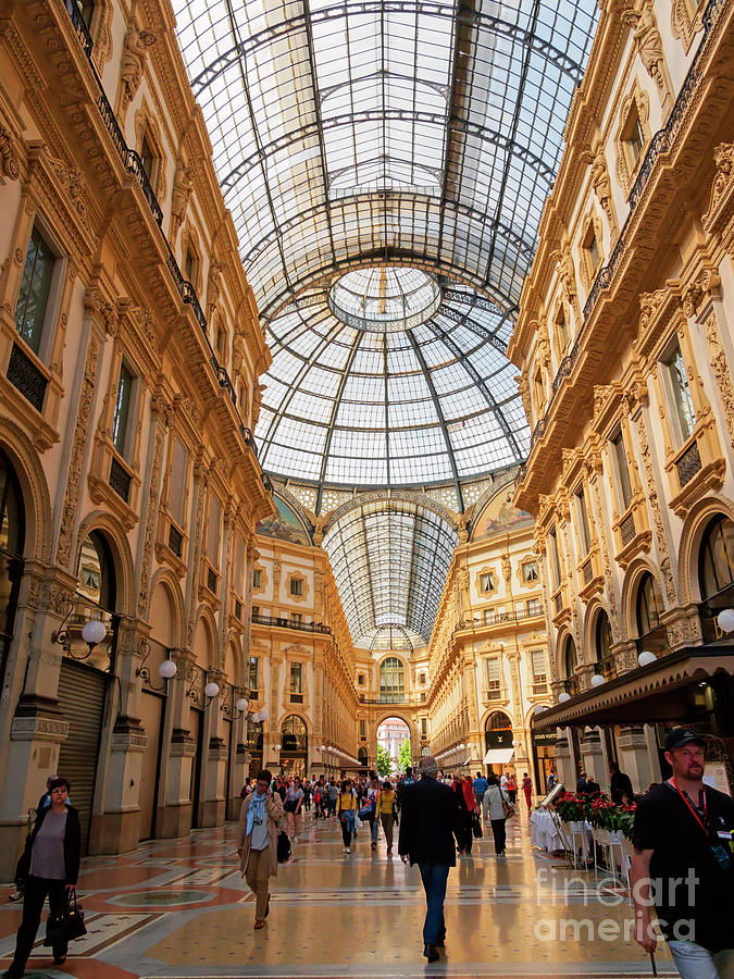Galleria Vittorio Emmanuele interior in Milan Italy Photograph by Louise Heusinkveld