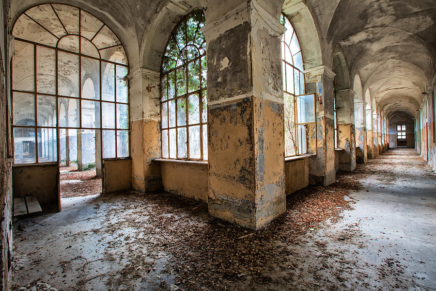 Gallery of oblivion - abandoned building Photograph by Dirk Ercken