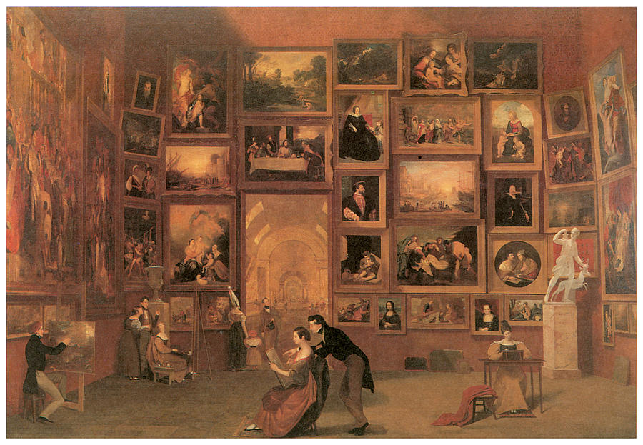 Paris Painting - Gallery of the Louvre by Samuel Morse