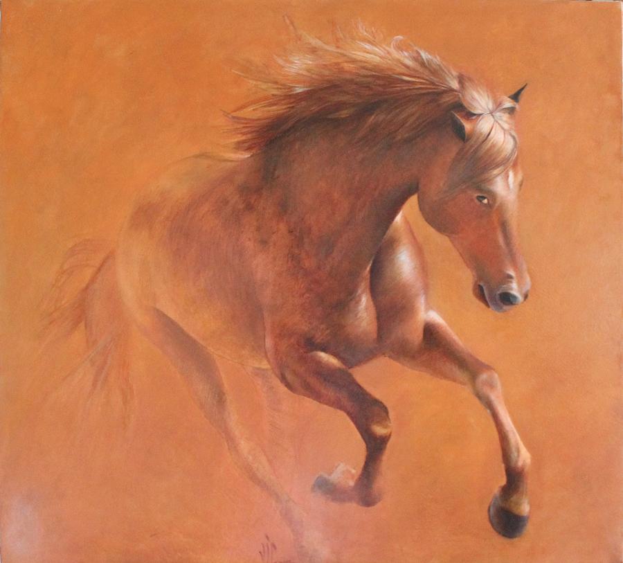 Leonardo Da Vinci Painting - Gallop In The Desert by Vali Irina Ciobanu