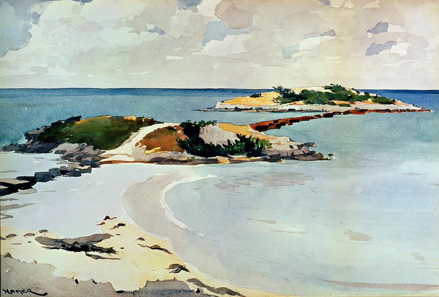 Gallows Island Drawing by Winslow Homer