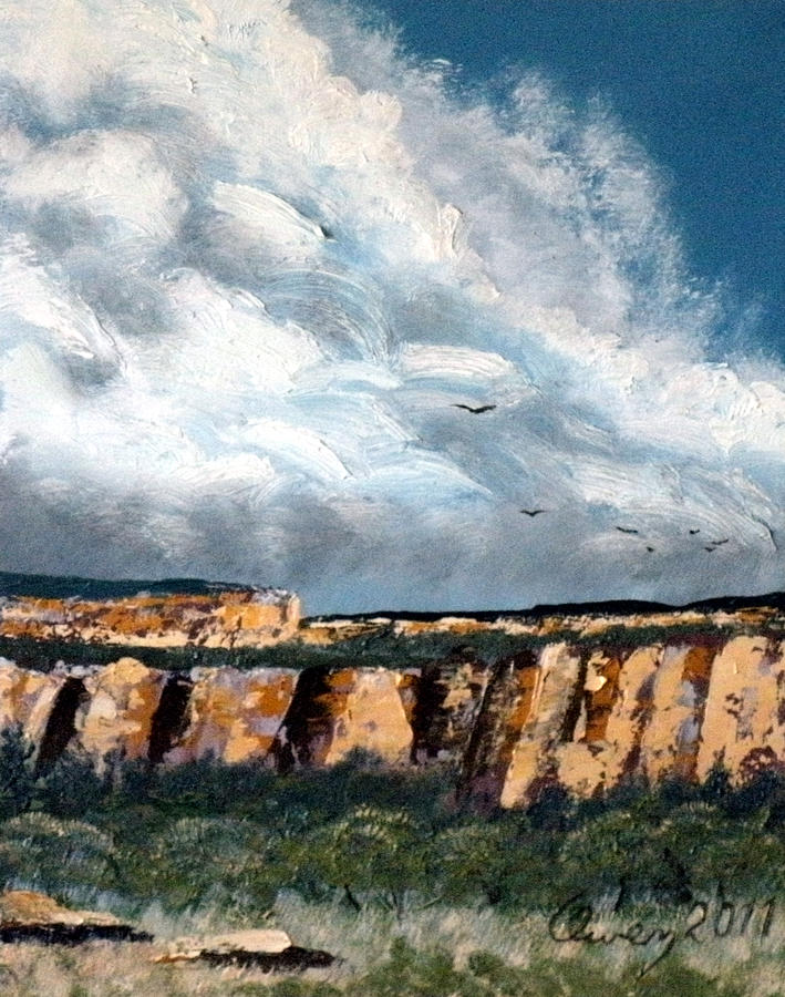 Gallup Bluffs 4 of 6 Painting by Carl Owen