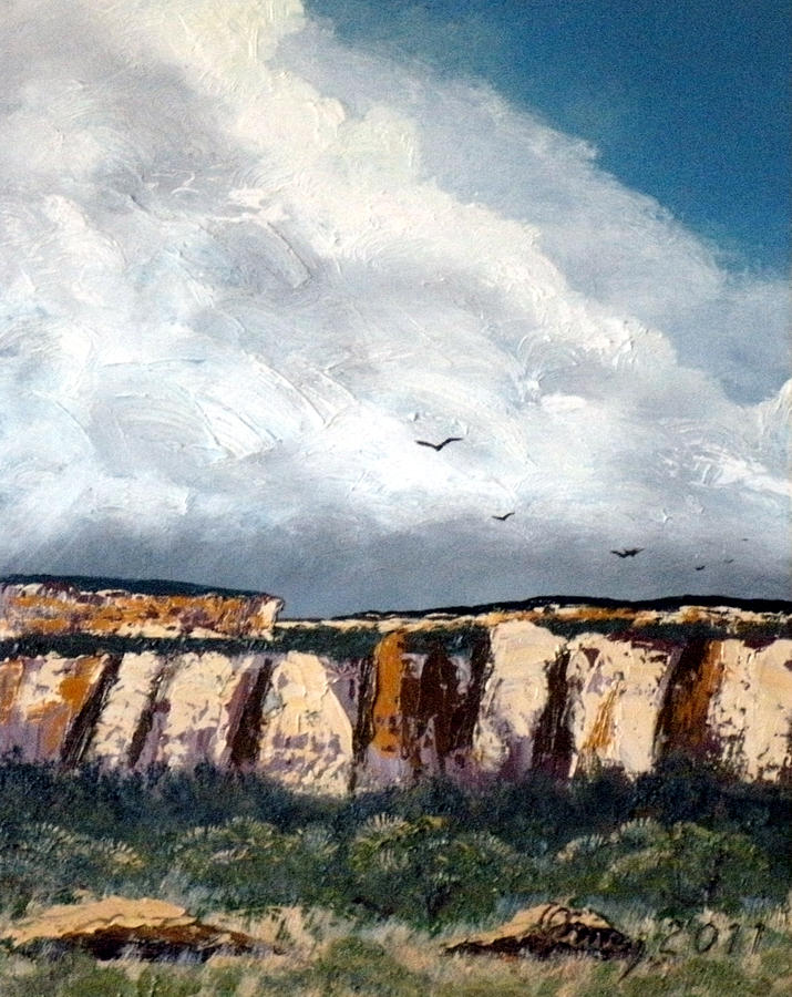 Gallup Bluffs 5 of 6 Painting by Carl Owen