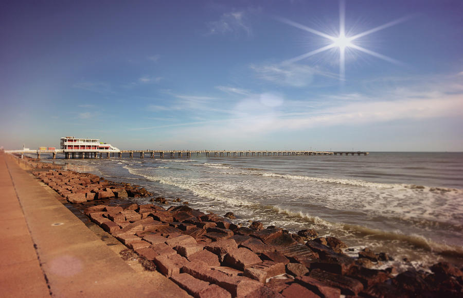 Galveston Fishing Pier Photograph by Judy Vincent
