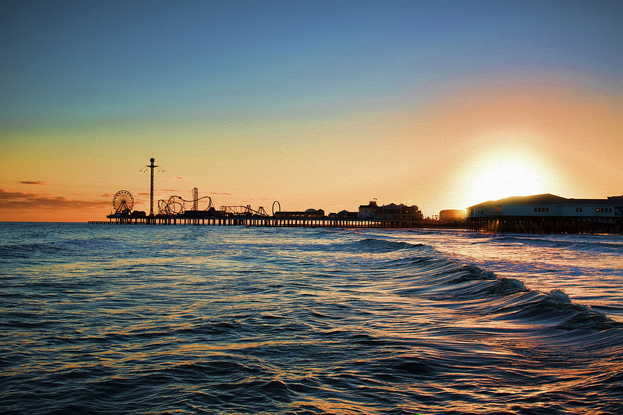 Sunset Photograph - Galveston Island by Steven Michael