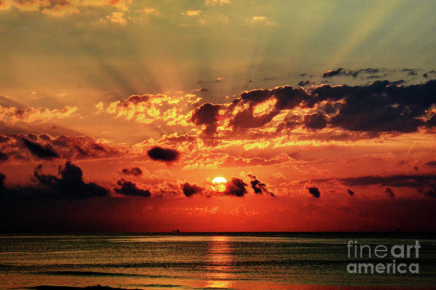 Galveston Sunrise Photograph by Michael Ciskowski