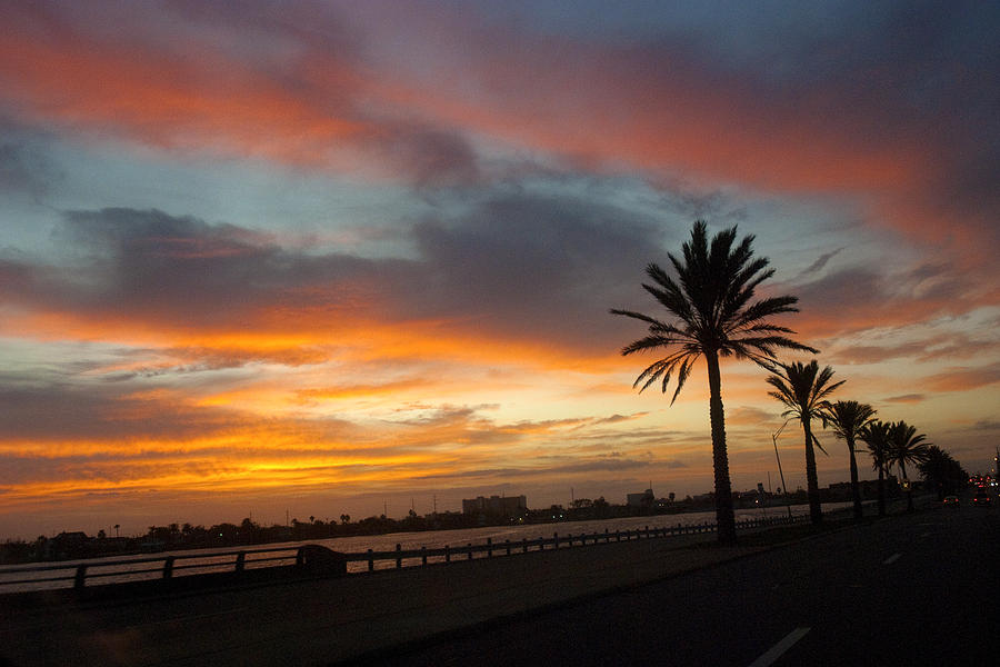Galveston Photograph - Galveston Sunrise by Robert Anschutz