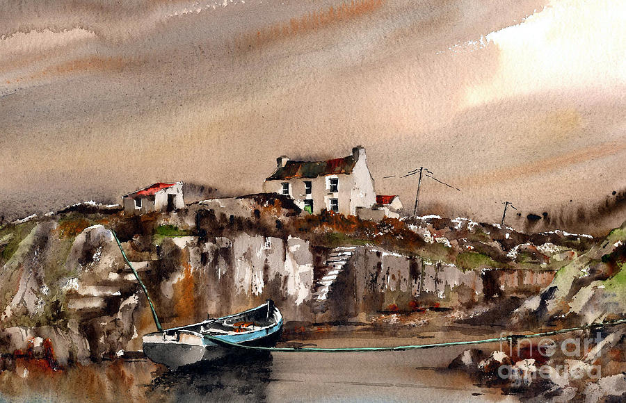 GALWAY 766.. Carraroe, An Cuan Caol Painting by Val Byrne