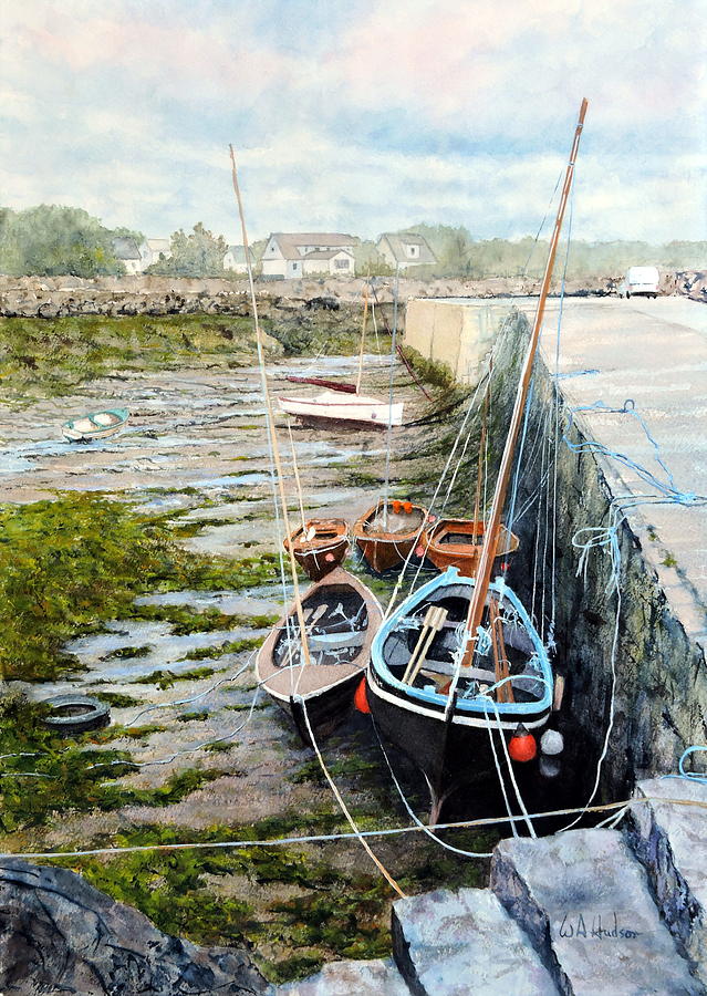 Galway Hooker Painting by Bill Hudson