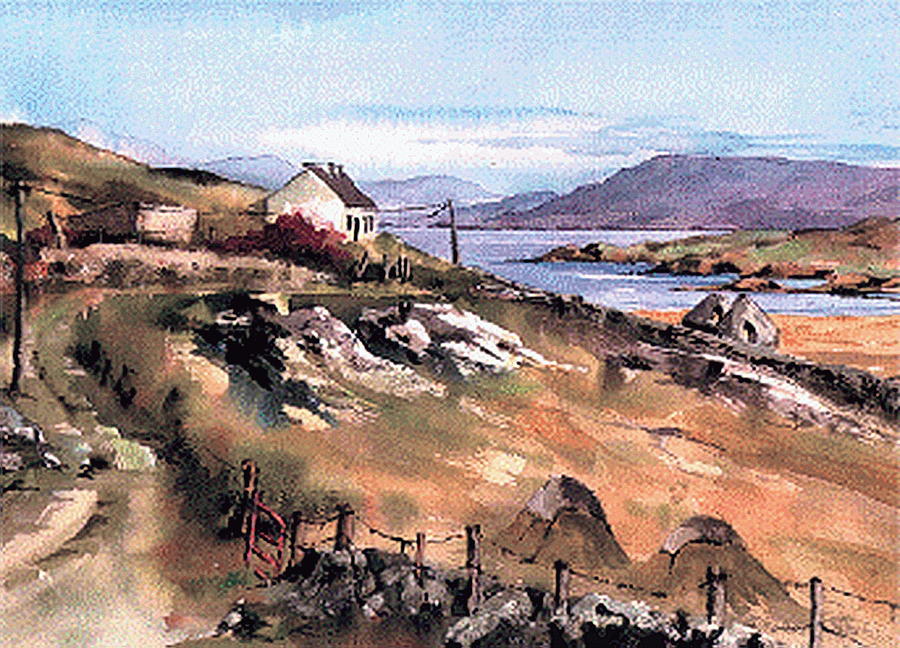 GALWAY Inisbofin Island Painting by Val Byrne