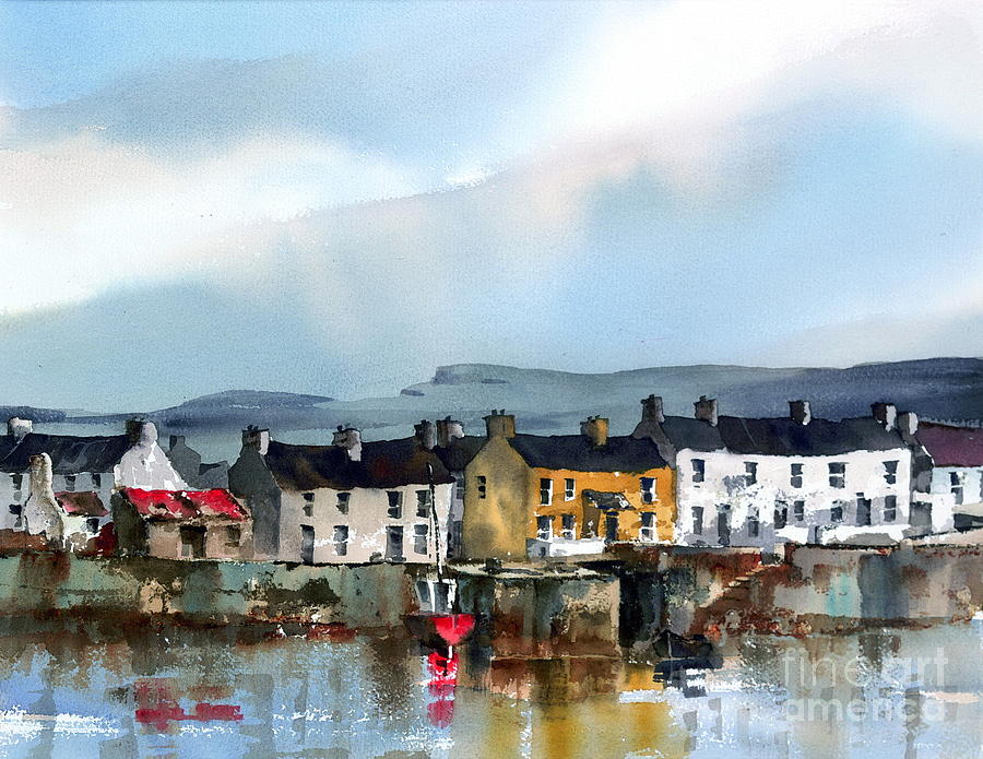 GALWAY.. Inismore, Aran Painting by Val Byrne