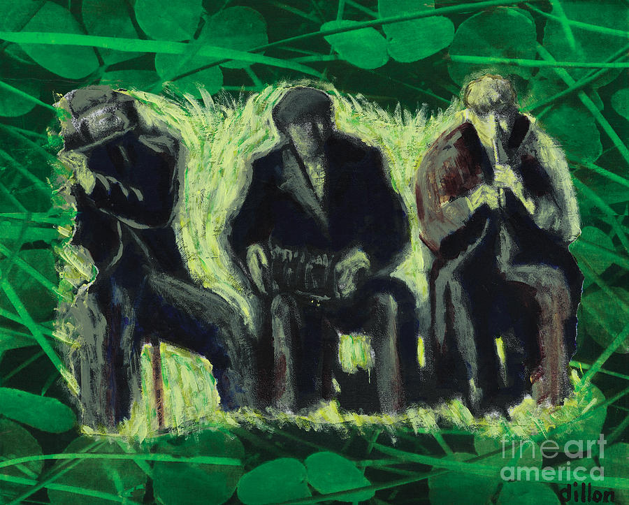 Ireland Painting - Galway Pipeband by Richard W Dillon