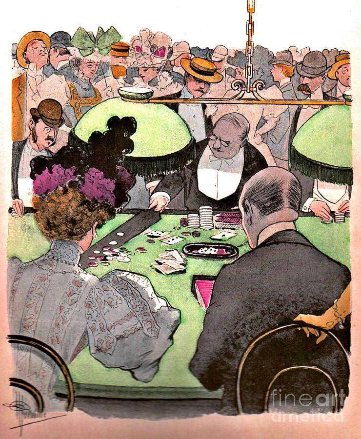 Gambling 1897 Photograph by Padre Art