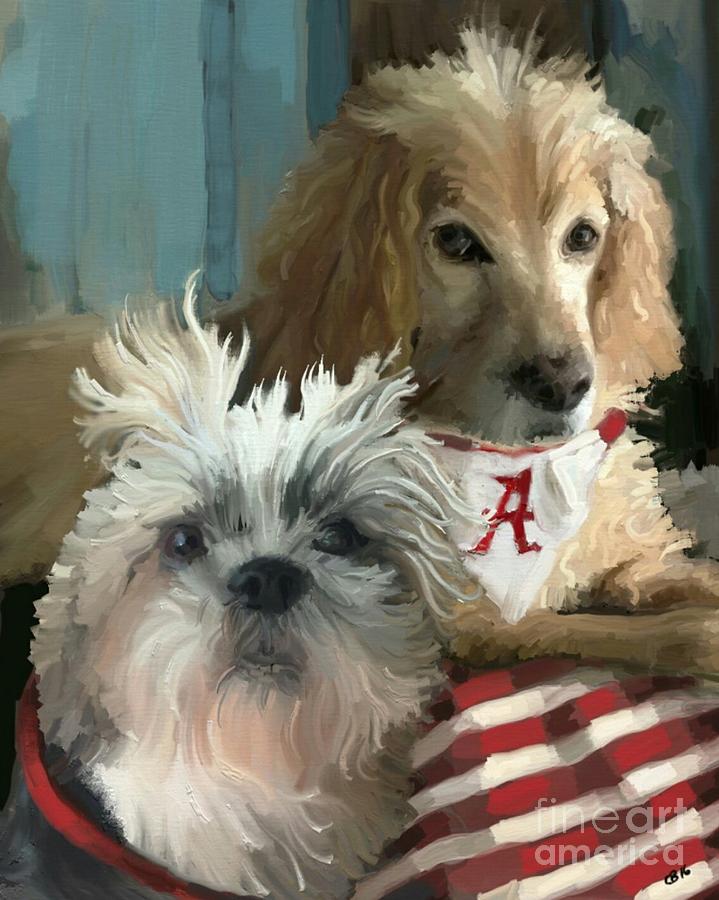 Game Day Painting by Carrie Joy Byrnes