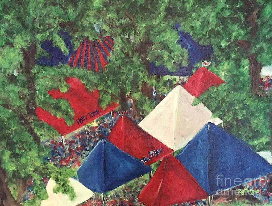 University Painting - Game Day in the Grove by Tay Cossar Morgan