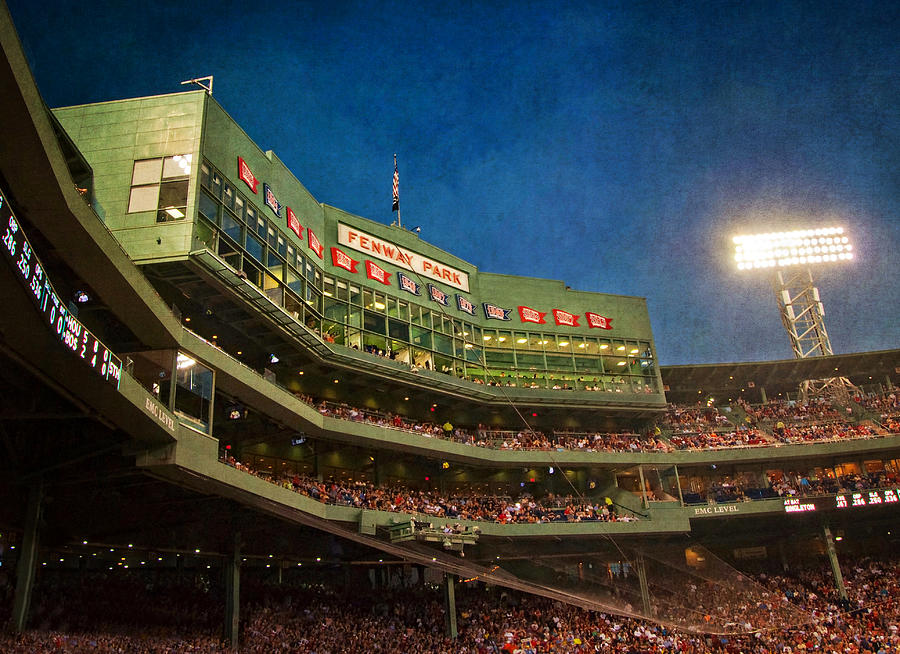 Boston Red Sox Photograph - Game Night Fenway Park - Boston by Joann Vitali