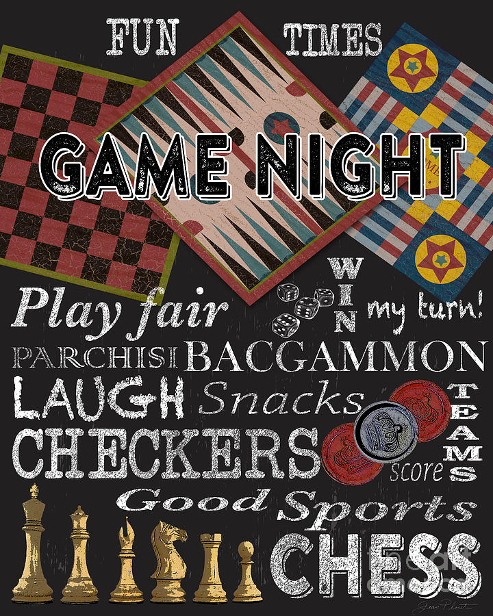 Game Night-JP3500 Painting by Jean Plout