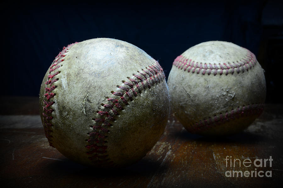 Baseball Photograph - Game Used Baseballs by Paul Ward