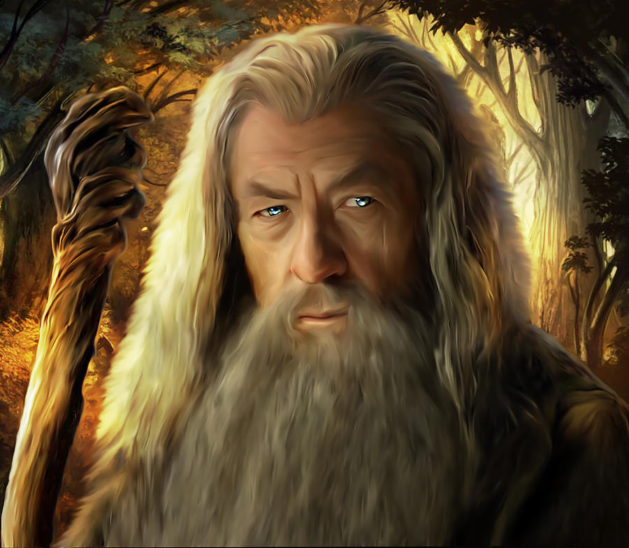 Gandalf In Fangorn Digital Art by Kelly Burrows