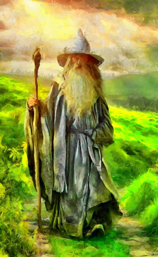 Gandalf, the  Grey Digital Art by Caito Junqueira