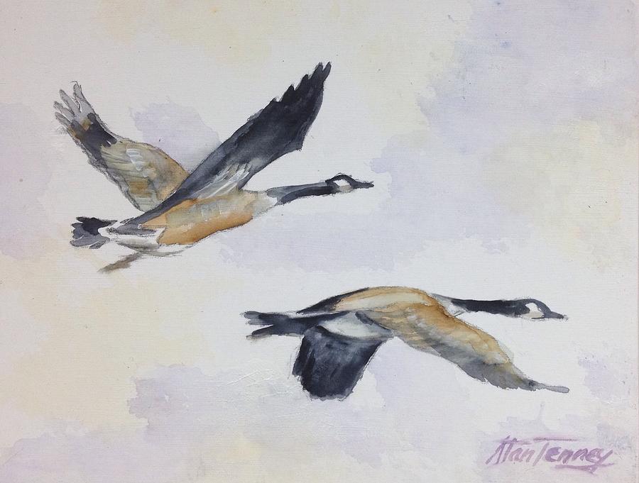 Geese Painting - Gander by Stan Tenney