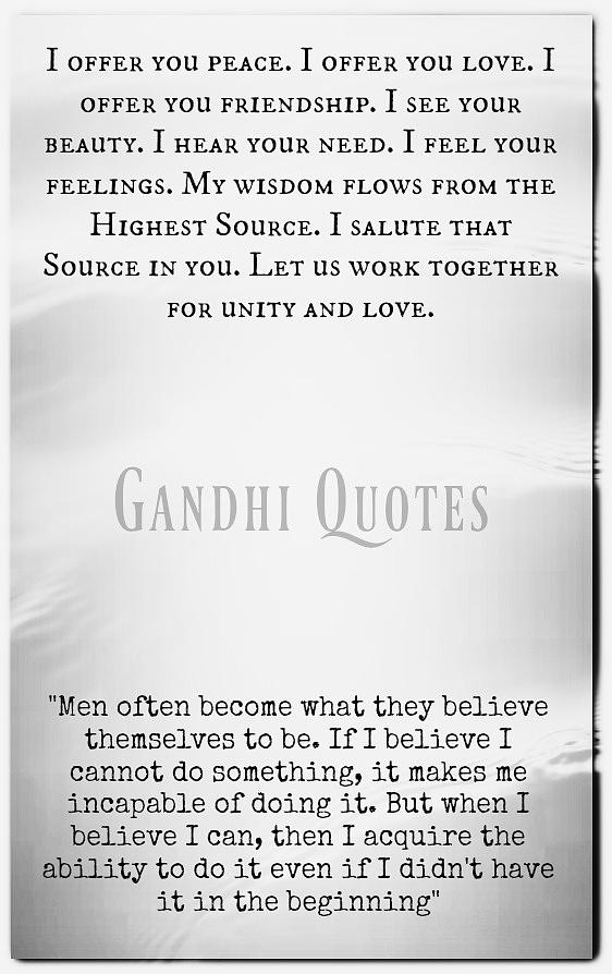Gandhi Quote 112 Photograph by David Norman
