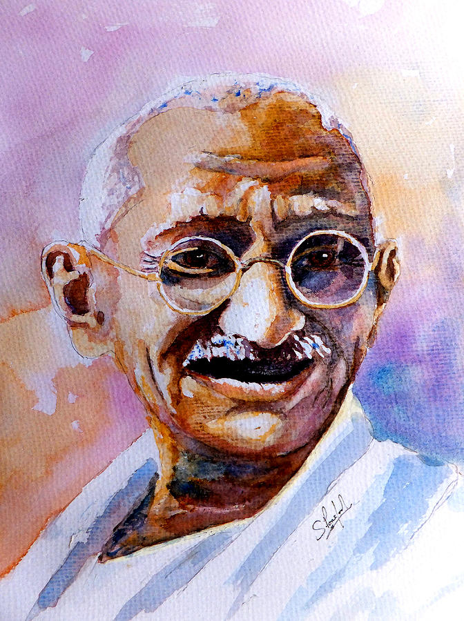 Gandhi Painting by Steven Ponsford