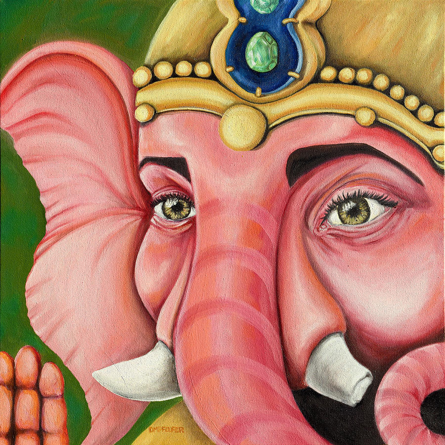 Elephant Painting - Ganesh by Dawn Pfeufer