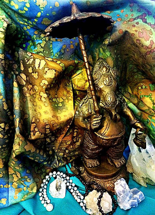 Ganesha Ganesh with Crystals 2 Photograph by Ellen Levinson