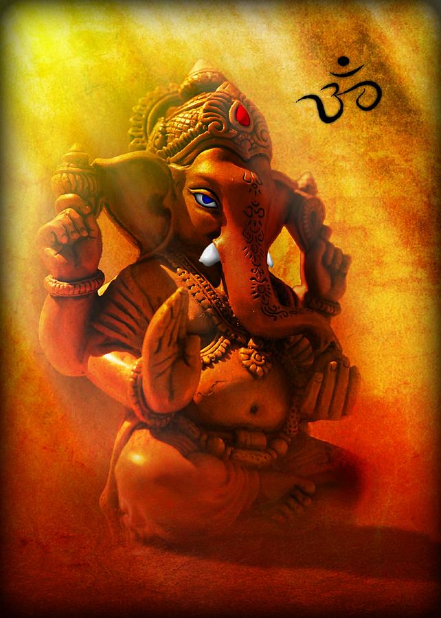 Ganesha Hindu God Asian art Digital Art by John Wills