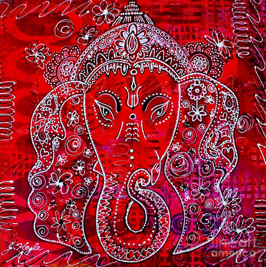 Ganesha Painting by Julie Hoyle