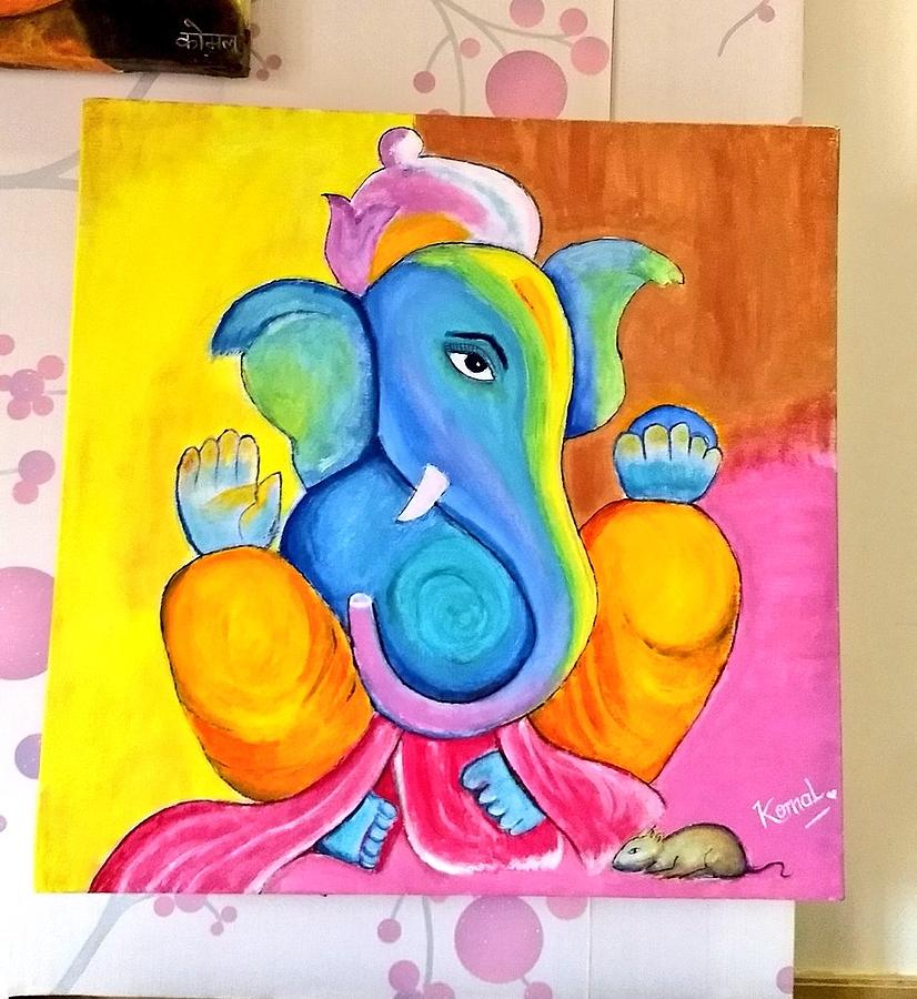 Ganesha Painting by Komal Agarwal - Fine Art America