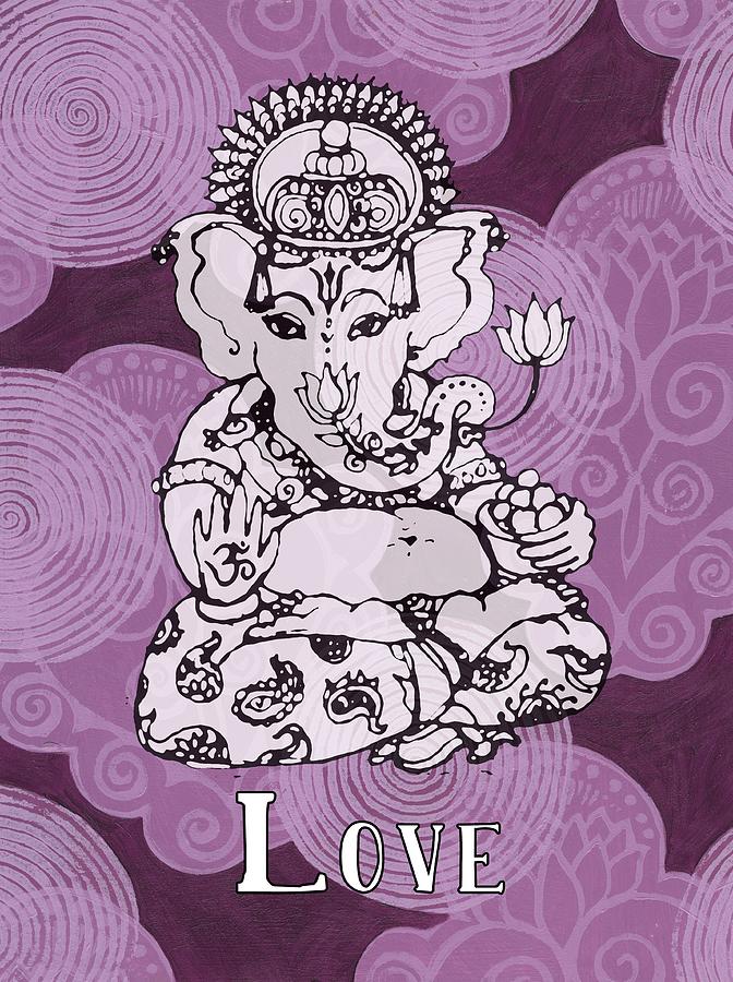 Ganesha Love Paisley Mixed Media by Jennifer Mazzucco