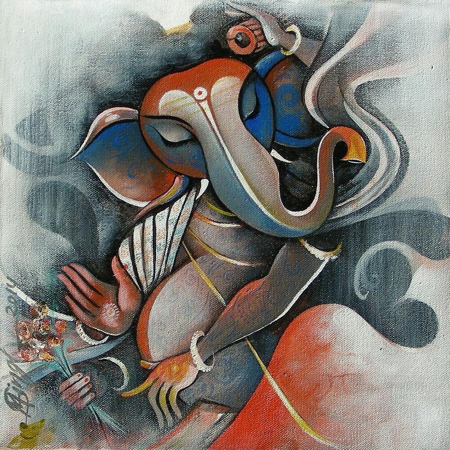 Ganesha Painting by Rajnish Desai - Fine Art America