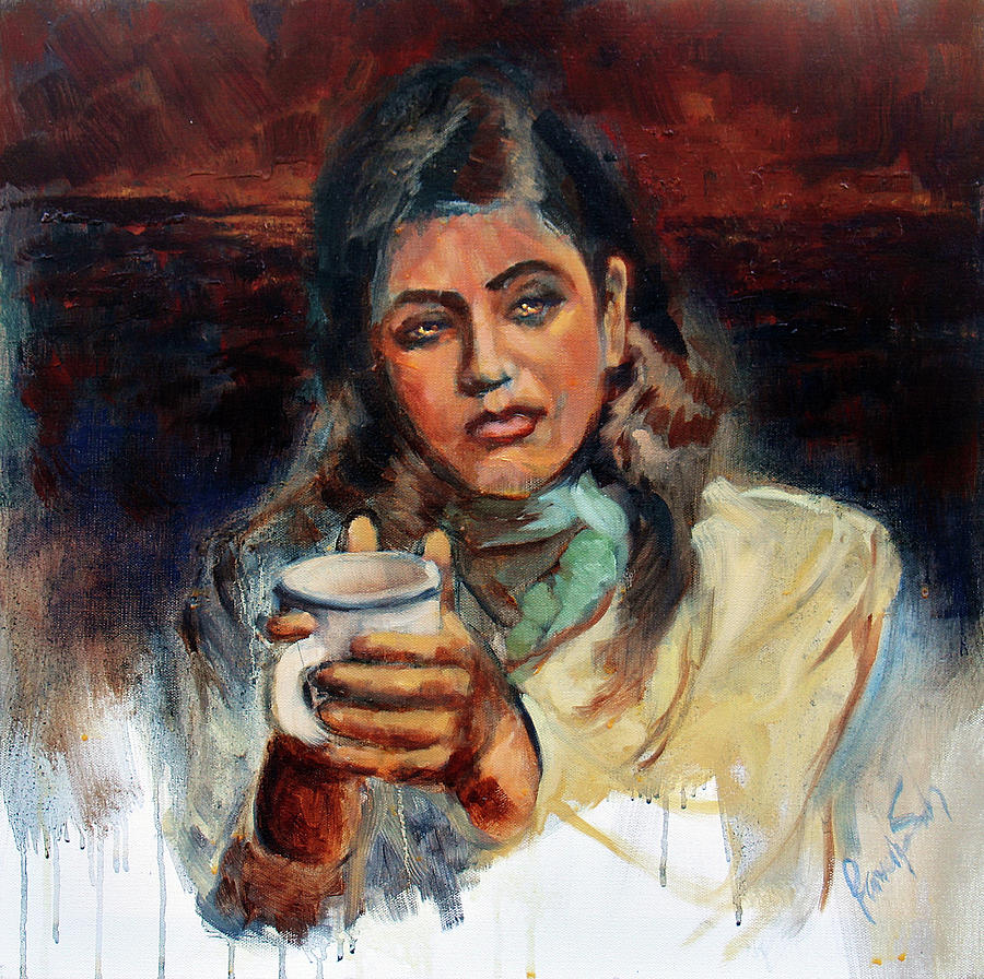 Portrait Painting - Ganga by Art of Raman