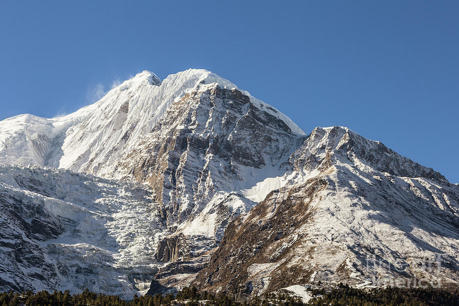 Gangapurna peak along the Annapurna circuit trek in Nepal  Photograph by Didier Marti