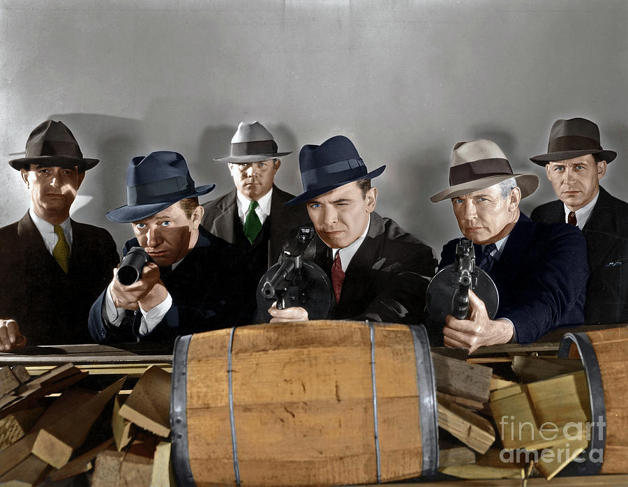 Gangsters Photograph by Granger