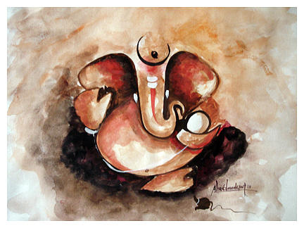 Draw Ganesh in beautiful colours | Ganpati drawing for Kids | Happy Diwali  - YouTube