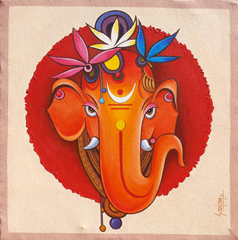 Ganpati Painting By Sanjay Jarande Check out our ganpati painting selection for the very best in unique or custom, handmade pieces from our wall hangings shops. ganpati by sanjay jarande