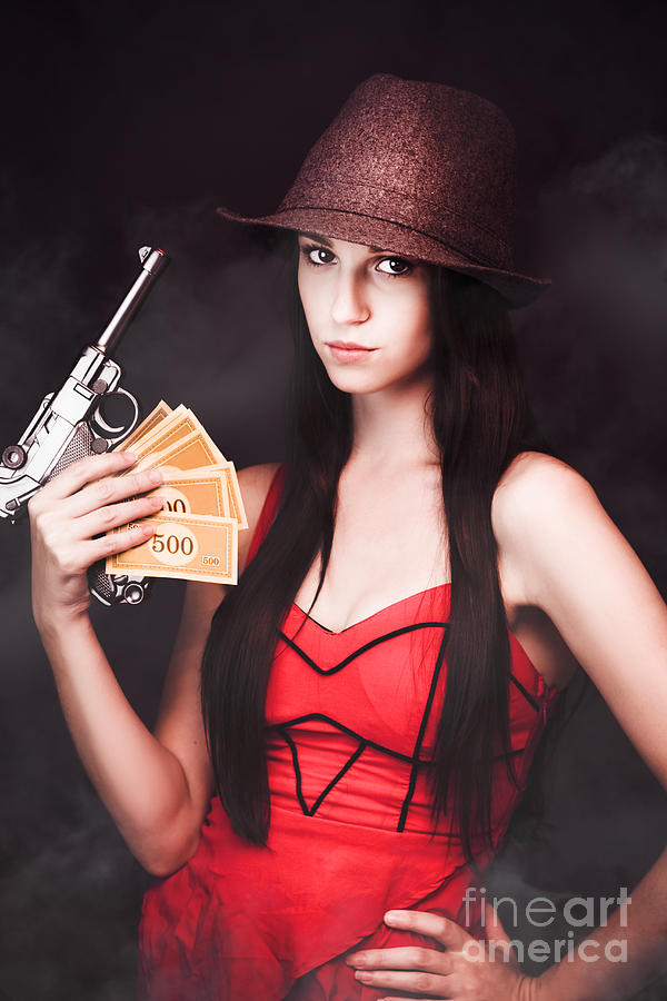 Gangster And Her Gun Photograph by Jorgo Photography