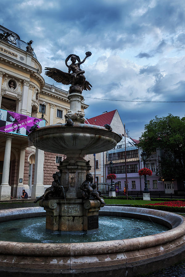 Ganymede Fountain in Bratislava Photograph by Artur Bogacki