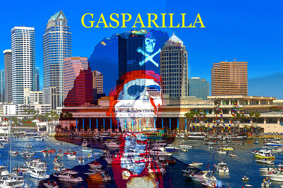 Gaparilla invasion poster Z Painting by David Lee Thompson