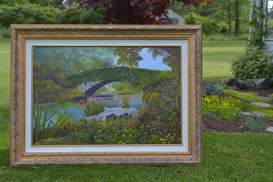 Gapstow Bridge in Central Park Painting by Michael Mrozik