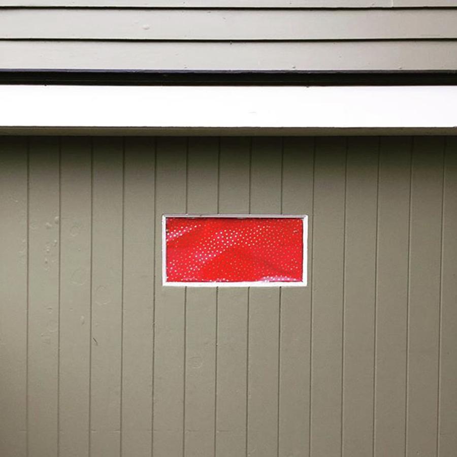 Simplicity Photograph - Garage Door Window Decoration. #garage by Ginger Oppenheimer