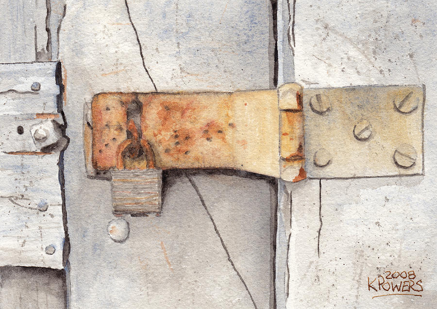 Garage Lock Number Two Painting by Ken Powers