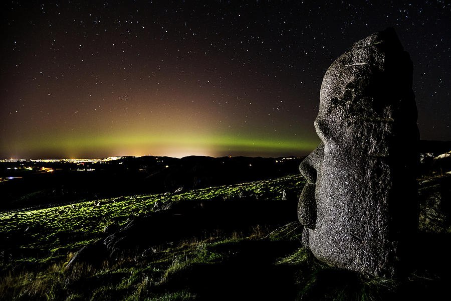 Garborg Sees Aurora In Colour Photograph By Arve Sirevaag - Fine Art 