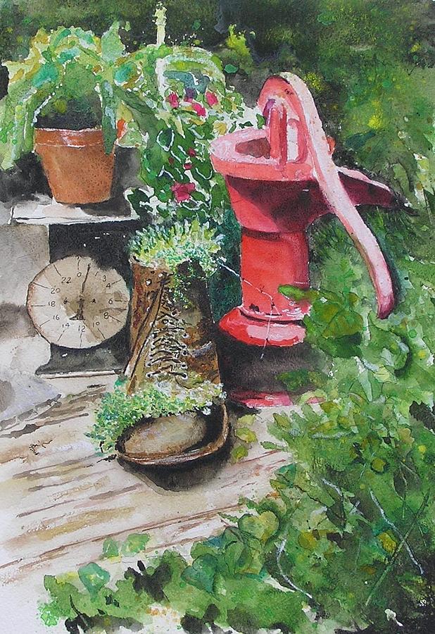 Garden Art Painting by Roy Hruska - Pixels